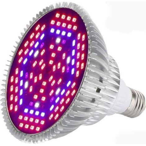 Lampe De Croissance LED - 80 W - Spectre Complet Rouge Bleu Blanc IR UV - Base E27 - Pour Culture Hydroponique Et Plantes D’intérieur - 1 Pièce (1/4)