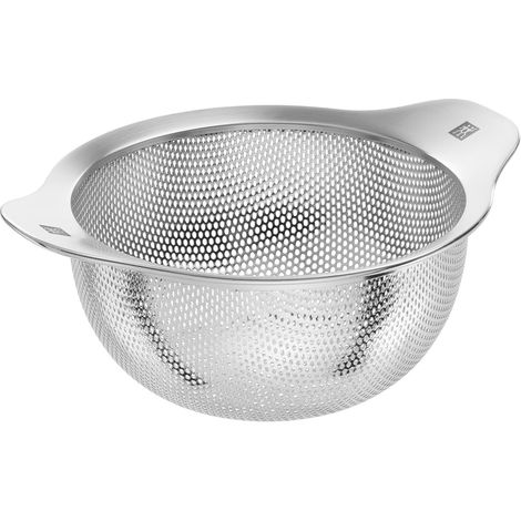 Passoire Cuisine Inox - 1 Unité - Acier 18/10 Brossé - Égouttage Pâtes et Légumes - Usage Quotidien Compatible Lave-vaisselle - Diamètre 16 cm (1/5)
