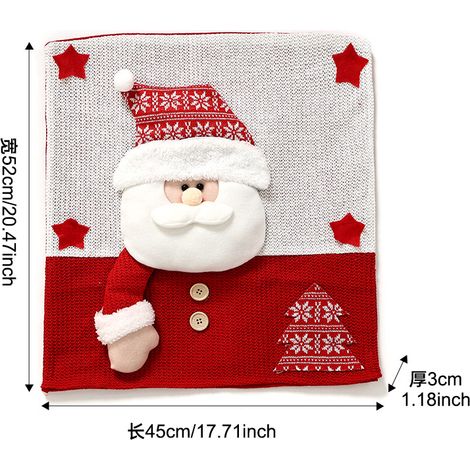Décorations de Noël, housses de chaises avec chapeaux, housses de tabourets, housses de chaises en peluche, décoration intérieure européenne et américaine, mini foulards de Noël