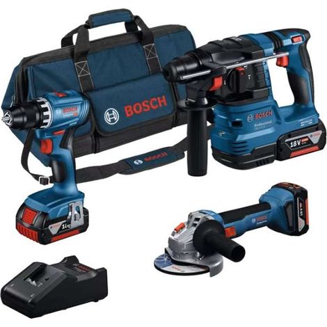 Bosch Professional Combi-Set 18VKit:GSR+GWS+GBH+3x4.0Ah+GAL (0615A5007L) (1/4)