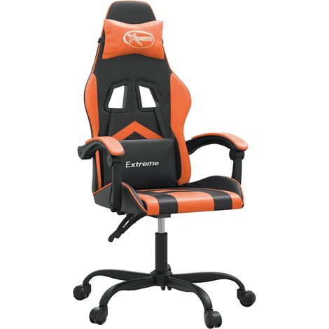 Maison Exclusive - Sedia da Gaming Nero e Arancione in Similpelle (1/5)