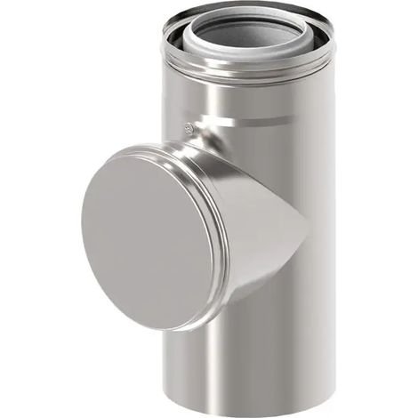 BRÖTJE Pièce de traversée de visite murale K80 RDS VA, concentrique, DN 80/125, VA, 7810230