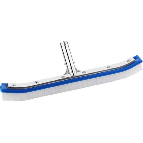 Brosse de nettoyage de piscine, 46 cm, aluminium, PVC, pour parois, fond, marches et carrelage-AquaForge