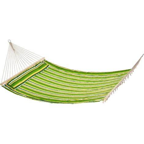 Hamac double 2 personnes coton polyester avec coussin 188x140cm