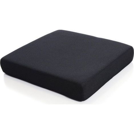 Coussin de Siège en Mousse à Mémoire Forme, Coussin Ergonomique pour Chaise Bureau, Voiture, Fauteuil, Roulant - Coussin Coccyx Anti Escarres (Noir) (1/5)