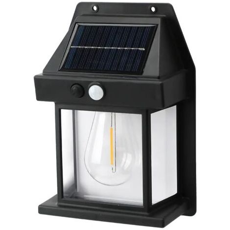 royaluxe-Lampes solaires d'extérieur, du crépuscule à l'aube, capteur de mouvement, 3 modes d'éclairage, lanterne murale de sécurité solaire étanche, luminaires pour jardin, cour, patio, clôture, déco (1/5)