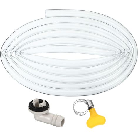 10FT Air Conditioner Drain Hose with 15mm Hose Connector and Clamp — Suitable for Window and Mini-Split Air Conditioners. (1/5)