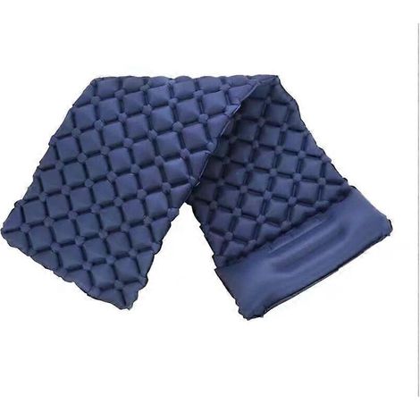 Matelas de camping, tapis de sol avec oreiller de camping, matelas gonflable ultraléger pour le camping, les voyages et la randonnée, couleur bleu foncé. (1/5)