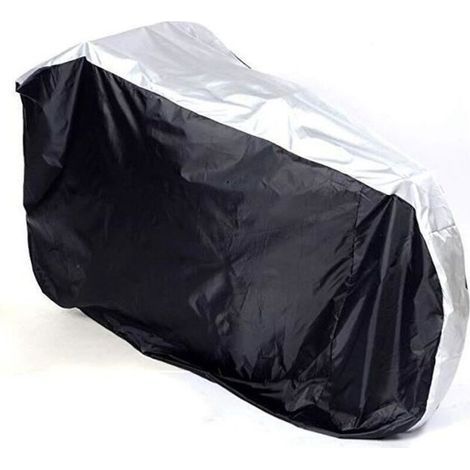 pair Housse Velo Exterieur Anti-UV Protection Poussière Résistant Impermeable Pluie pour Vélo Bicyclette Cycle Scooter S Noir et Argent