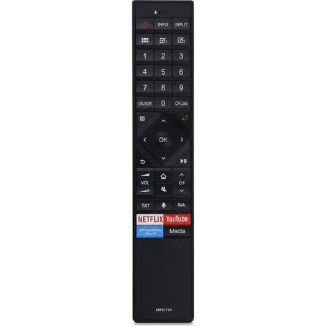 Télécommande TV Compatible avec Hisense et VU ERF3C70V, sans Commande Vocale (1/5)