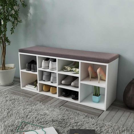 vidaXL Zapatero con 10 compartimentos blanco (1/5)