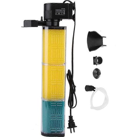 3-in-1-Innenfilter für Aquarien, 25 W, mit Sauerstoffanreicherung und biologischer Filterung, geeignet für Aquarien, CN220V, Tauchpumpe (1/5)