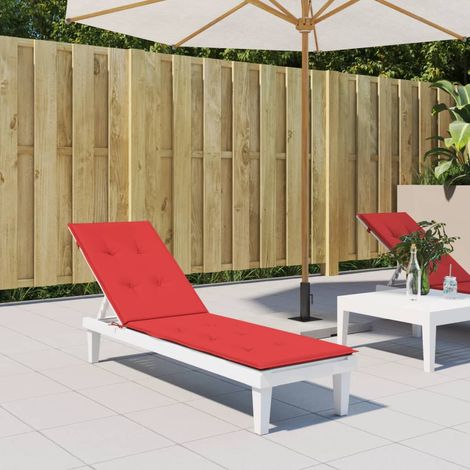 Coussin de chaise,Rembourré pour chaise de terrasse rouge (75+105)x50x3 cm BGT69664 (1/5)