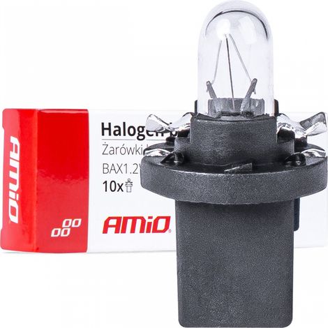 Bombillas halógenas T5 B8.5D 12V BAX1.2W 10 unidades amio-03371 (1/4)