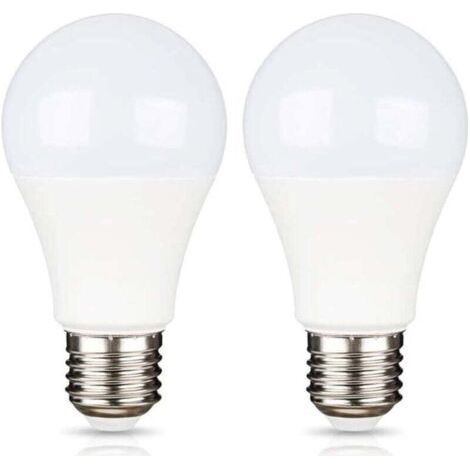E27 9W 12V LED Blanc Froid 6500K pour Camping, Équivalent Halogène 75W, Ampoule LED AC DC 12 Volt 24 Volt E27 pour Pannneau Solaire/Garage/Jardin, non-dimmable, lot de 2 [Classe énergétique A+]