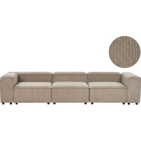 Modulsofa 3-Sitzer ARDAL Cord Hellbraun