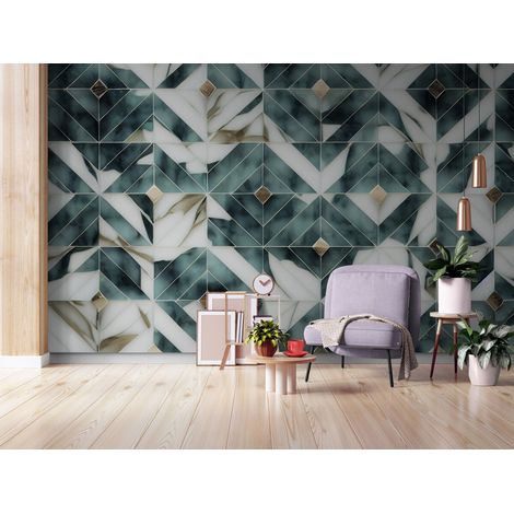Papier Peint Géométrique - Marbre Luxueux - 150 x 250 cm (1/2)