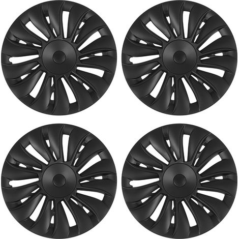 4 jantes enjoliveurs 19 pouces noir mat finition sportive remplacement Tesla Model Y 2020-2023 (1/5)