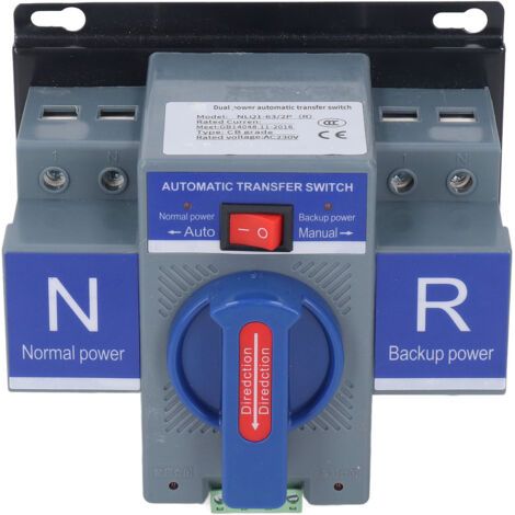 Interrupteur automatique de transfert (type double alimentation, à disjoncteur, 2 pôles), onduleur photovoltaïque monophasé compact 230 V CA pour usage domestique, 50 A