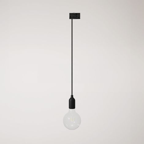 Creative Cables - Candeeiro suspenso de calha em silicone com cabo têxtil - lâmpada não incluída