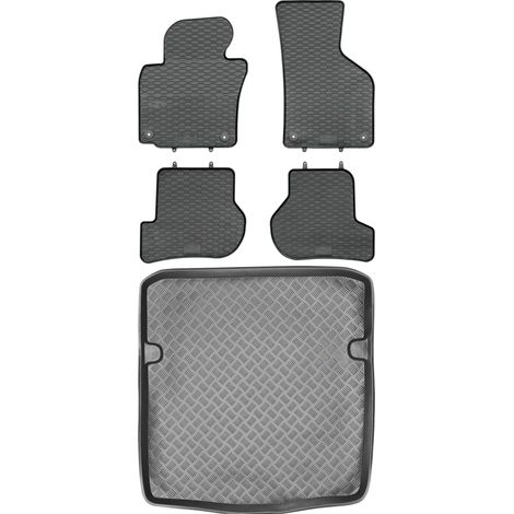 Skoda Octavia II Kombi de 2005 a 2013. Juego de alfombrillas de goma para coche y maletero.