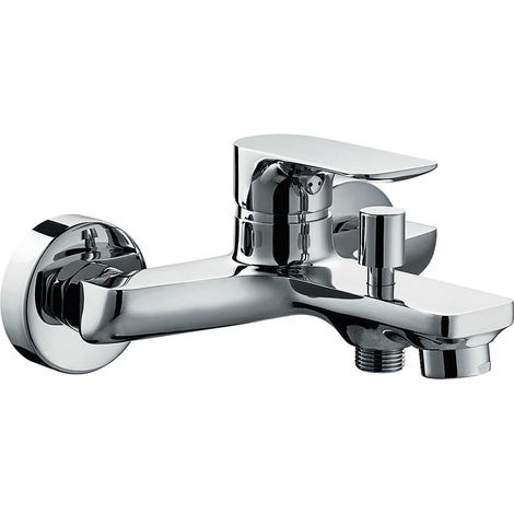 Idrobric Rubinetto Miscelatore Monocomando Vasca Cloe - Finitura Cromo - Cartuccia Ceramica - Design Moderno (1/4)