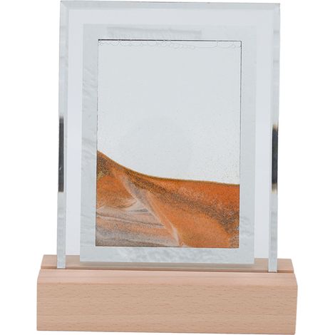 Veilleuse effet sable mouvant, lampe décorative innovante, lampe LED USB portable pour bureau, salon, table de chevet, jaune (1/5)