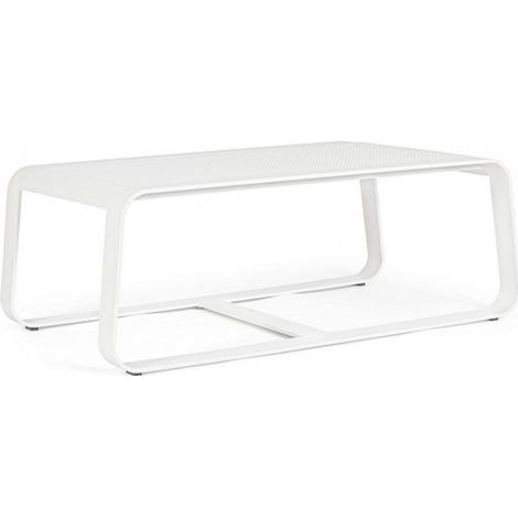 Tavolino per esterno in alluminio Bianco MERRIGAN 105x62x h38 cm (1/5)