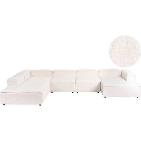 Modular Corner Sofa 5 Seater ARDAL Boucle Off-White Right Hand (1/5)