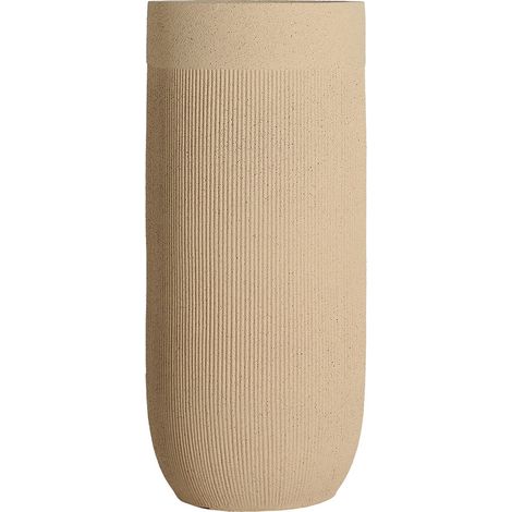 Cache pot contemporain en polyresine finition sable pour plantes - Sable naturel mat (1/4)