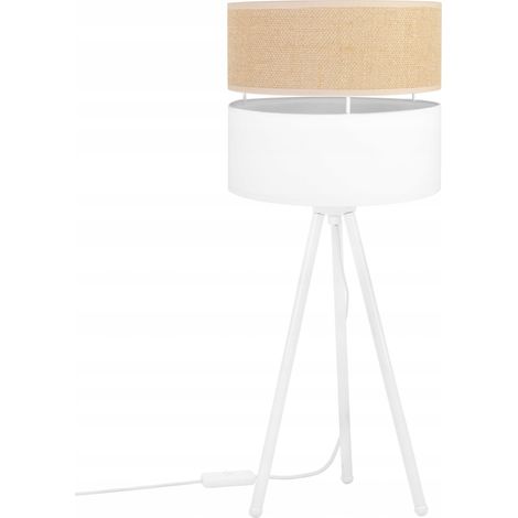 LAMPADA DA TAVOLO PARALUME IN JUTA 20 CM BIANCO