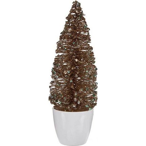 Albero di Natale Piccolo - Menta - Champagne - 9 x 28 x 9 cm - Plastica Duratura