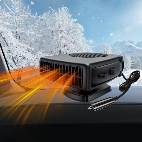 Car Heater 200W, 360° Rotation, Fast Defrosting, Fan for Camper Van (1/5)