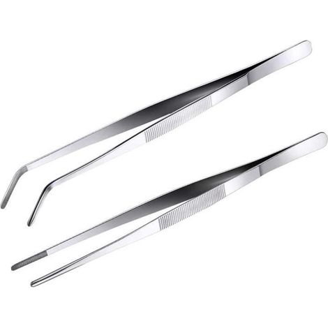Pliers of the Chef - Professional - 20cm - Stainless steel - 2 parts - Precision culinary (1/4)