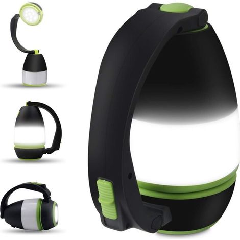 Lampe Torche Camping Rechargeable 3 en 1 Lampe de Table Lanterne Camping Tente Lampe de Poche Déformable Lampe de travail Avec 2000mAh Batterie LED Extérieur Intérieur Pour Randonnée Lecture (1/4)
