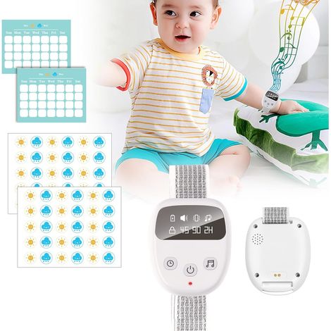 Kabelloser Wecker für Kinder und Mädchen, USB-C-wiederaufladbar, hohe Empfindlichkeit, lauter Ton und Vibration, 3 Modi, kompaktes Design für die Schlafenszeit.