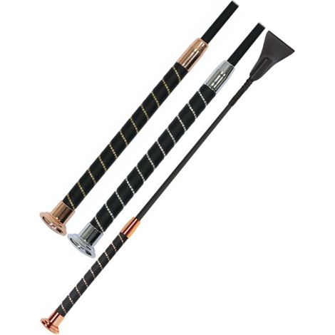 nichelato - Fleck silck touch Peitsche mit vernickeltem oder roségoldenem Finish 65 cm