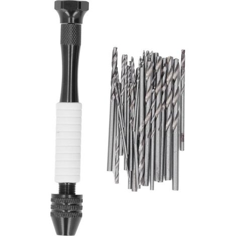 Ensemble de 49 forets à main en acier rapide, forets hélicoïdaux pour bois, plastique et caoutchouc. (1/5)