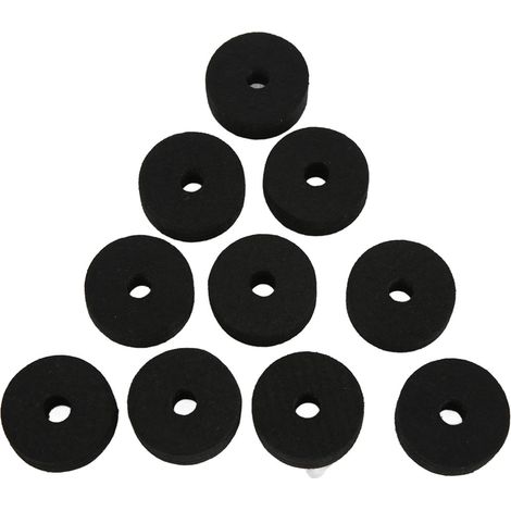 Lot de 20 rondelles en feutre pour cymbales, pièces de rechange pour support de batterie, accessoire antidérapant, 4 cm, noir (1/5)