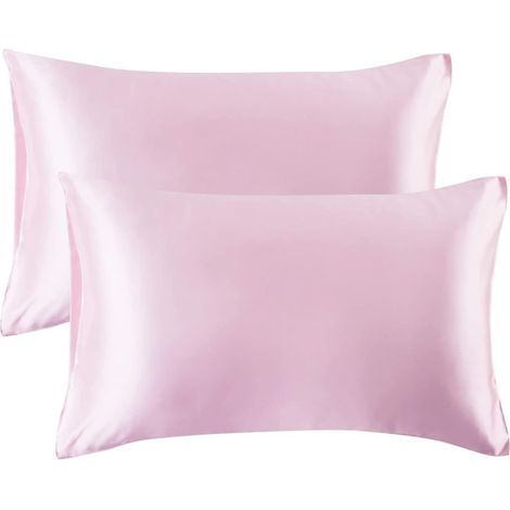 fundas de almohada de satén, cierre tipo sobre, suaves y duraderas, delicadas con el cabello y la piel, 50x66 cm. (1/5)