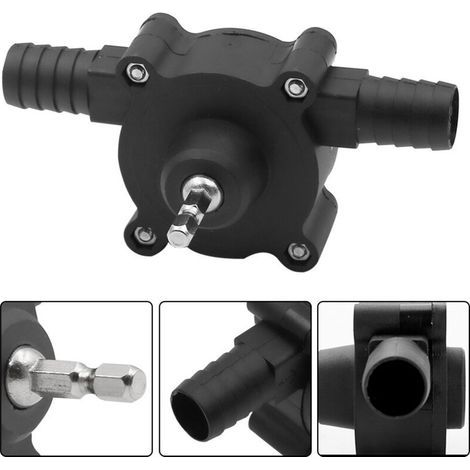 Pompe a huile de pompe d'aspiration auto-amorçante entrainee par perceuse electrique noirPetite pompe à eau domestique perceuse électrique à main pompe à eau Portable DC pompe à eau pompe centrifuge a (1/5)