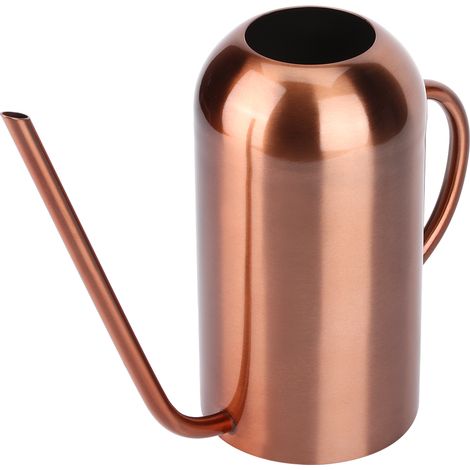 Arrosoir de grande capacité (1,5 L) en acier inoxydable avec long bec, adapté à une utilisation intérieure et extérieure en jardinage. (1/5)