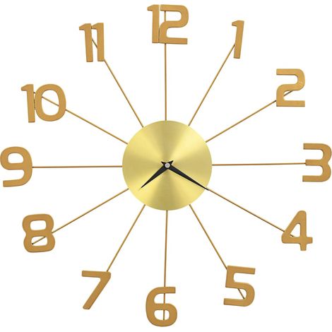 Reloj de pared de metal 50 cm Dorado DEC022218 (1/5)