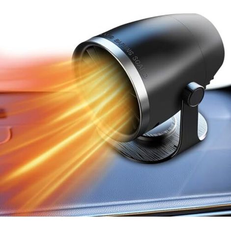 Riscaldatore per auto, sbrinatore invernale a 12V, riscaldatore portatile da 100W, si collega all'accendisigari, flusso d'aria a 360°, riscaldamento/raffreddamento rapido (1/5)