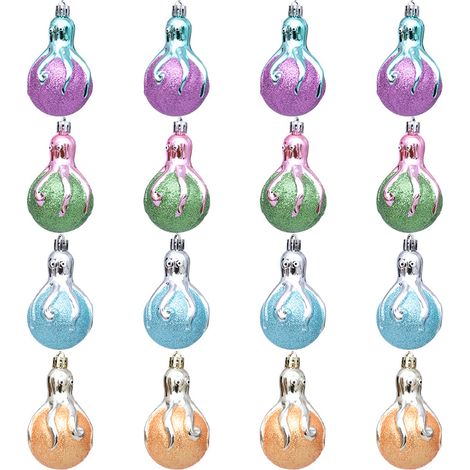 Decoración navideña, artesanías pintadas, temática marina, adornos para el árbol de Navidad, accesorios, globos de exhibición, 59 cm (1/3)