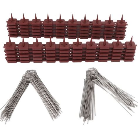 Pointes de Pigeon, Acier Inoxydable Robuste Éviter les Dommages Pointes Anti-Oiseaux Polyvalent 15 Pieds Installation Facile pour Clôture pour Fenêtre (SK430 (2+2)) (1/5)