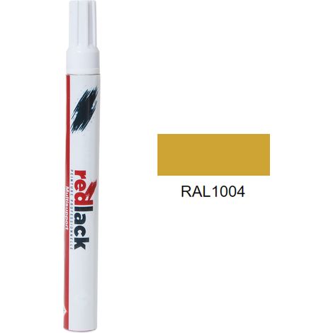 Feltro Vernice per ritocchi 8 ml – RAL 1004 – Giallo oro – satinata – multisupporto – Redlack