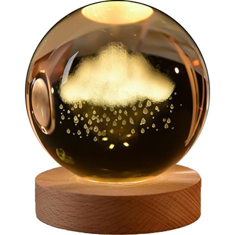 boule de cristaldirigélampe-3Dboule de cristal-Avec une lumière chaudedirigépied de lampe (1/5)