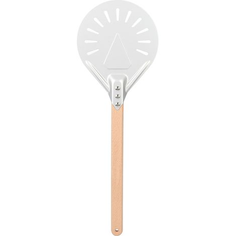 Mumusuki Aluminium Turning Pizza Pell, perforé Pizzas en Acier Inoxydable Spatule avec Four et Nettoyage Facile pour la Cuisson, Servant Maison, Gâteau et Tarte (Pellette à pizza perforée de 9. (1/5)