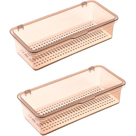 Plateau à couverts avec couvercle, rangement d'ustensiles avec couvercle, bac à couverts en plastique, organisateur de tiroir à couverts, boîte de rangement pour ustensiles (1/5)